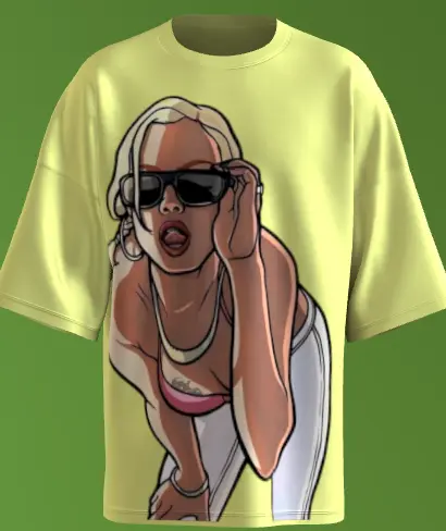 GTA Lady Printed Hip Hop T-Shirt
